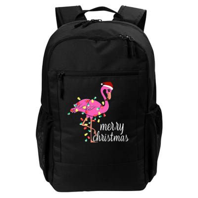 Flamingo Christmas Funny Merry Christmas Flamingo Santa Xmas Daily Commute Backpack