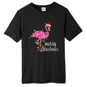 Flamingo Christmas Funny Merry Christmas Flamingo Santa Xmas Tall Fusion ChromaSoft Performance T-Shirt