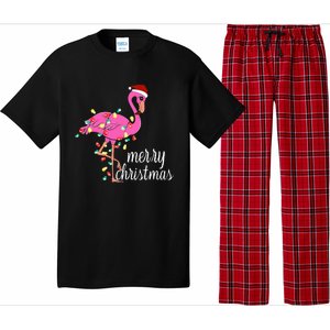 Flamingo Christmas Funny Merry Christmas Flamingo Santa Xmas Pajama Set