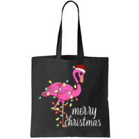 Flamingo Christmas Funny Merry Christmas Flamingo Santa Xmas Tote Bag