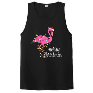 Flamingo Christmas Funny Merry Christmas Flamingo Santa Xmas PosiCharge Competitor Tank