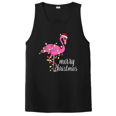 Flamingo Christmas Funny Merry Christmas Flamingo Santa Xmas PosiCharge Competitor Tank