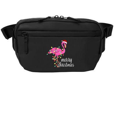 Flamingo Christmas Funny Merry Christmas Flamingo Santa Xmas Crossbody Pack