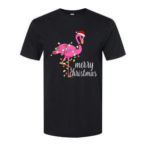 Flamingo Christmas Funny Merry Christmas Flamingo Santa Xmas Softstyle CVC T-Shirt