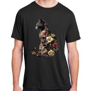 Floral Cat Adult ChromaSoft Performance T-Shirt