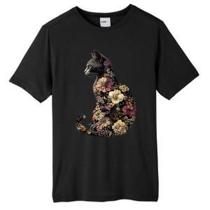 Floral Cat Tall Fusion ChromaSoft Performance T-Shirt