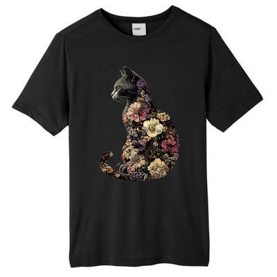 Floral Cat Tall Fusion ChromaSoft Performance T-Shirt