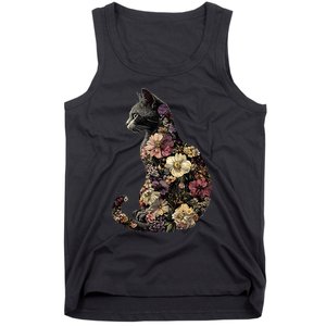 Floral Cat Tank Top