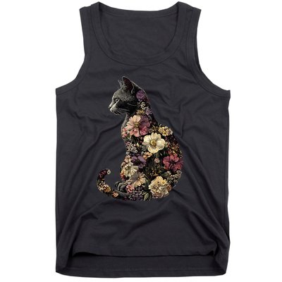 Floral Cat Tank Top