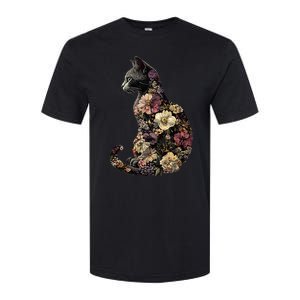 Floral Cat Softstyle CVC T-Shirt