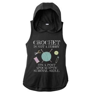 Funny Crochet For Crocheting Lovers Gift Ladies PosiCharge Tri-Blend Wicking Draft Hoodie Tank