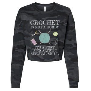 Funny Crochet For Crocheting Lovers Gift Cropped Pullover Crew