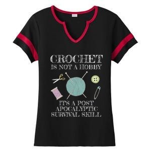 Funny Crochet For Crocheting Lovers Gift Ladies Halftime Notch Neck Tee