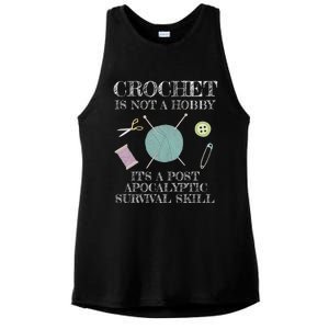 Funny Crochet For Crocheting Lovers Gift Ladies PosiCharge Tri-Blend Wicking Tank