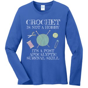 Funny Crochet For Crocheting Lovers Gift Ladies Long Sleeve Shirt