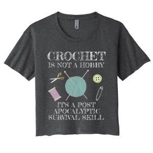 Funny Crochet For Crocheting Lovers Gift Women's Crop Top Tee