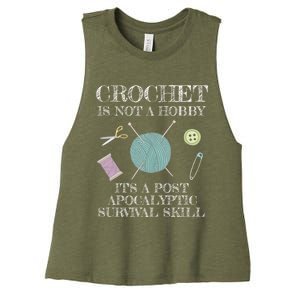 Funny Crochet For Crocheting Lovers Gift Women's Racerback Cropped Tank