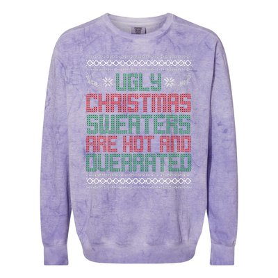 Funny Christmas For Ugly Sweater Party Kids Colorblast Crewneck Sweatshirt