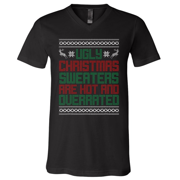 Funny Christmas For Ugly Sweater Party Kids V-Neck T-Shirt