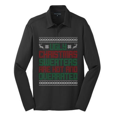 Funny Christmas For Ugly Sweater Party Kids Silk Touch Performance Long Sleeve Polo