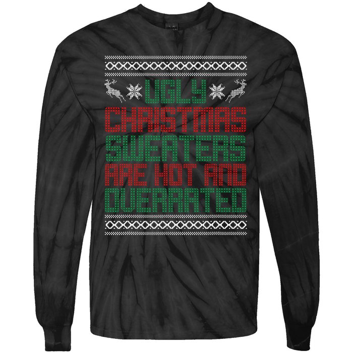 Funny Christmas For Ugly Sweater Party Kids Tie-Dye Long Sleeve Shirt