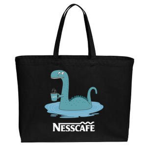 Funny Coffees For - Funny Loch Ness Monster Cotton Canvas Jumbo Tote