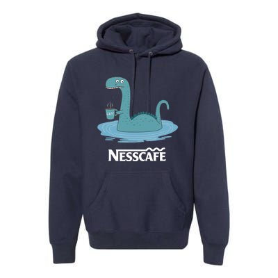 Funny Coffees For - Funny Loch Ness Monster Premium Hoodie