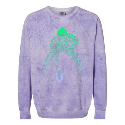 Football Center For Football Player Boy Football Colorblast Crewneck Sweatshirt