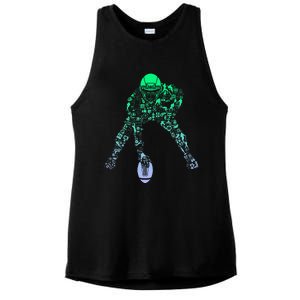 Football Center For Football Player Boy Football Ladies PosiCharge Tri-Blend Wicking Tank