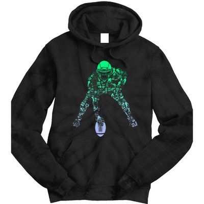 Football Center For Football Player Boy Football Tie Dye Hoodie