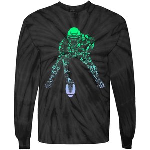 Football Center For Football Player Boy Football Tie-Dye Long Sleeve Shirt