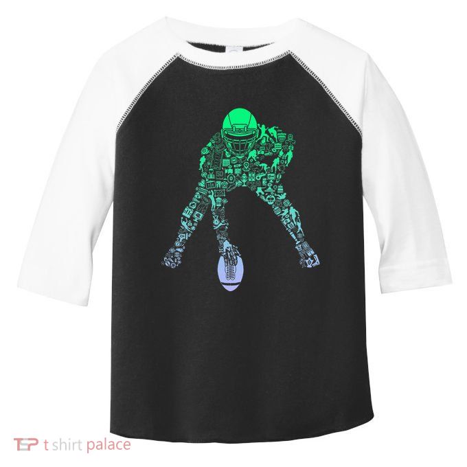 Football Center For Football Player Boy Football Toddler Fine Jersey T-Shirt