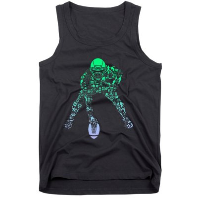 Football Center For Football Player Boy Football Tank Top