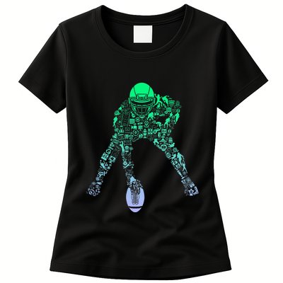 Football Center For Football Player Boy Football Womens T-Shirt