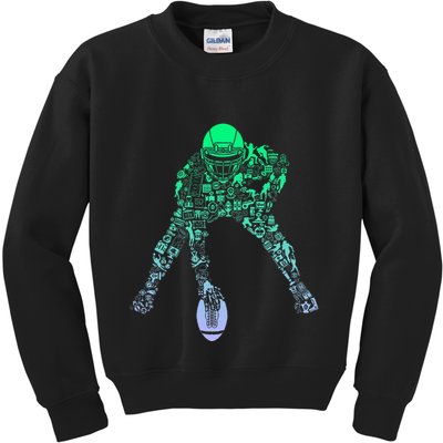 Football Center For Football Player Boy Football Kids Sweatshirt