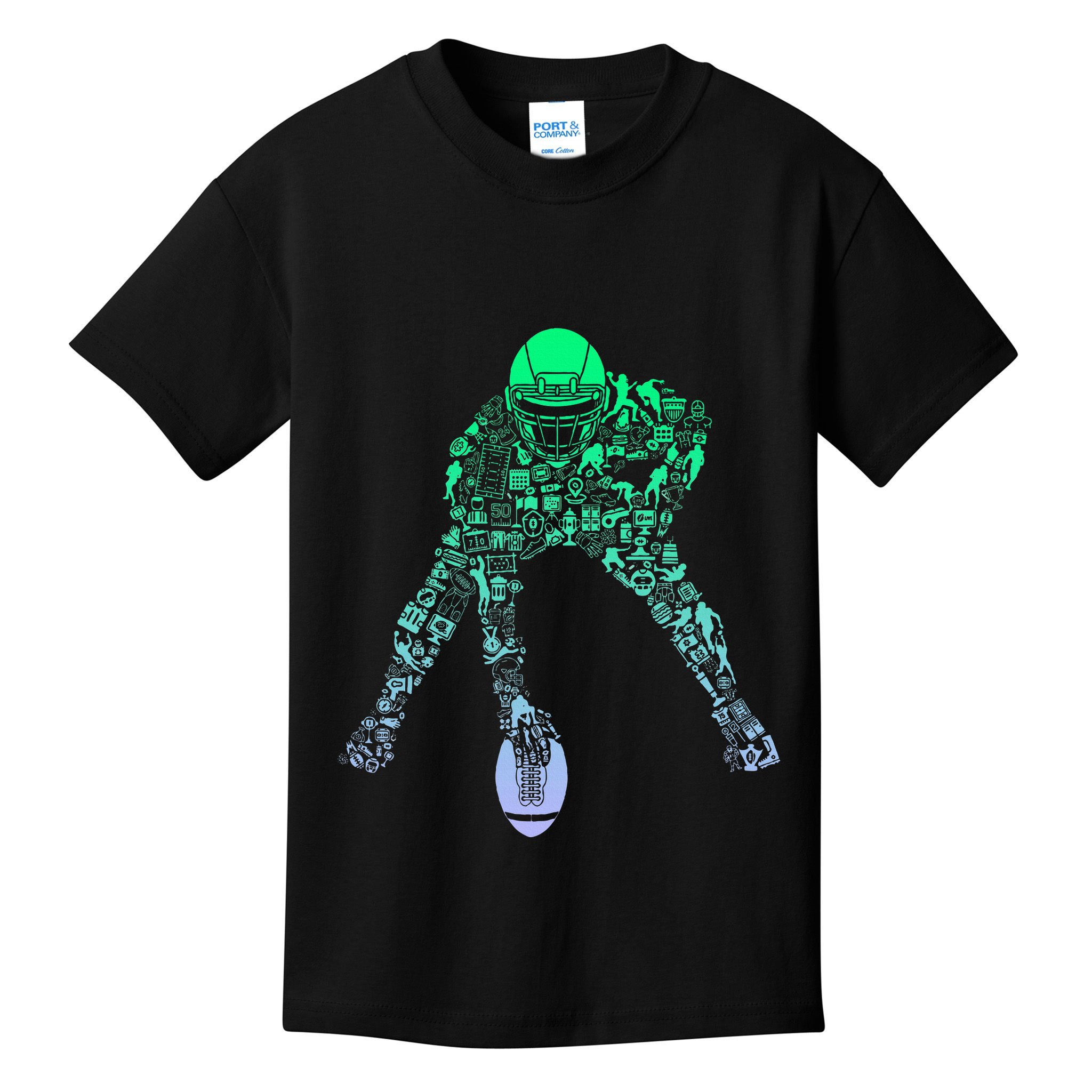 Football Center For Football Player Boy Football Kids T-Shirt