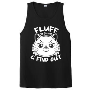 Funny Cat Fluff Around And Find Out Women Men PosiCharge Competitor Tank