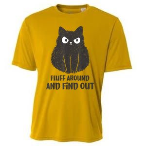 Funny Cat Fluff Around And Find Out Women Men Cooling Performance Crew T-Shirt