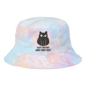 Funny Cat Fluff Around And Find Out Women Men Tie Dye Newport Bucket Hat