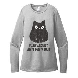 Funny Cat Fluff Around And Find Out Women Men Womens CVC Long Sleeve Shirt