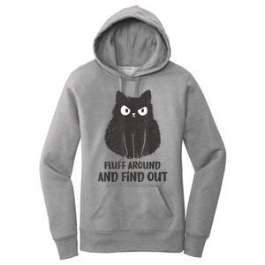 Funny Cat Fluff Around And Find Out Women Men Women's Pullover Hoodie