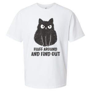 Funny Cat Fluff Around And Find Out Women Men Sueded Cloud Jersey T-Shirt