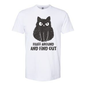 Funny Cat Fluff Around And Find Out Women Men Softstyle CVC T-Shirt