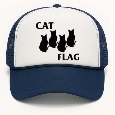 Funny Cat Flag Hardcore Music Parody Trucker Hat