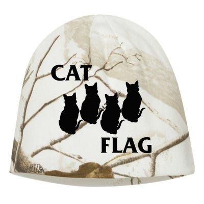 Funny Cat Flag Hardcore Music Parody Kati - Camo Knit Beanie