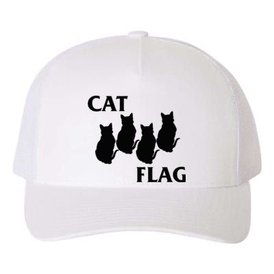 Funny Cat Flag Hardcore Music Parody Yupoong Adult 5-Panel Trucker Hat