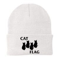 Funny Cat Flag Hardcore Music Parody Knit Cap Winter Beanie