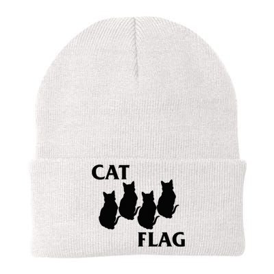 Funny Cat Flag Hardcore Music Parody Knit Cap Winter Beanie