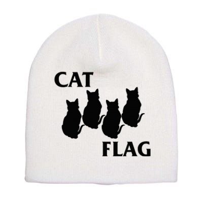 Funny Cat Flag Hardcore Music Parody Short Acrylic Beanie