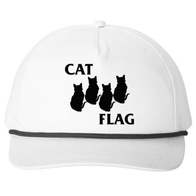 Funny Cat Flag Hardcore Music Parody Snapback Five-Panel Rope Hat